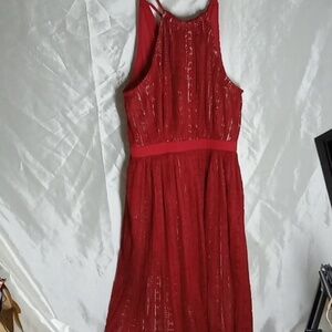 Francescas red spaghetti strap red dress small